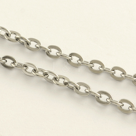 Tarnish Resistant 304 Stainless Steel Cable Chains CHS-Q001-16-1