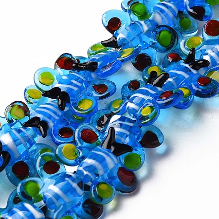 Handmade Lampwork Beads Strands LAMP-T017-09A-1