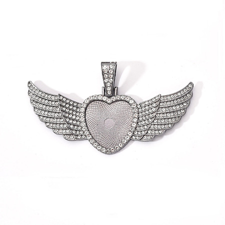 Alloy Pendant Cabochon Settings LS-PALLOY-S107-002B-RS-1