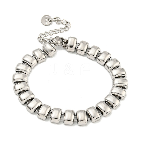 Non-Tarnish 304 Stainless Steel Rectangle Link Chain Bracelets BJEW-S153-01P-1