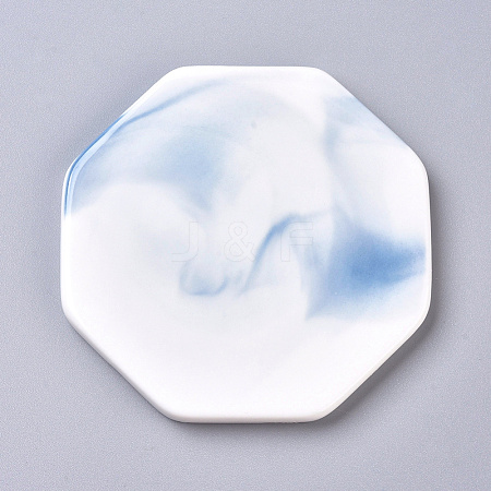 Marble Pattern Porcelain Cup Coasters AJEW-WH0121-51B-1