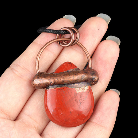 Natural Red Jasper Pendants PW-WG1CD35-05-1