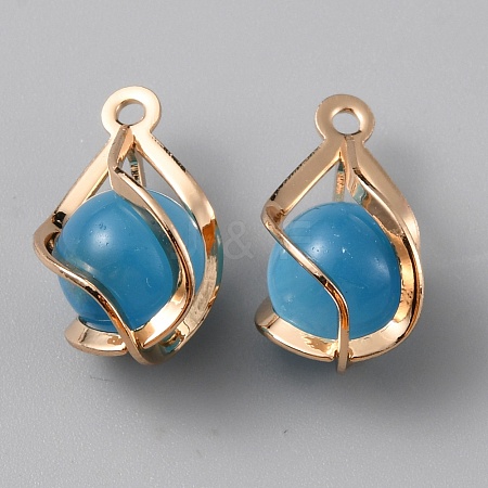 Resin Imitation Cat Eye Pendants KK-WH0045-78C-02-1