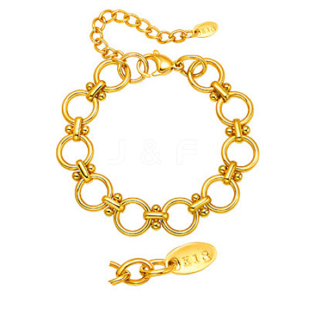 304 Stainless Steel Ring Link Chains for Women WGC2508-05-1