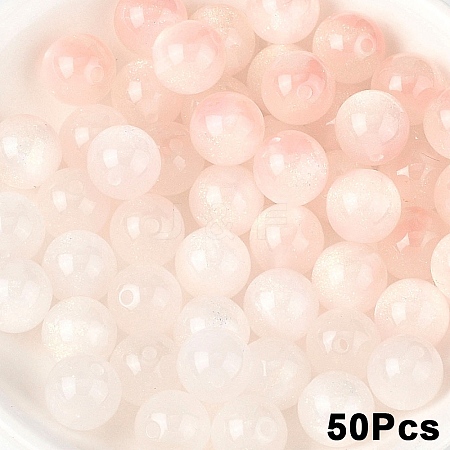 50Pcs Opaque UV Reactive Beads RESI-YW0005-93B-1