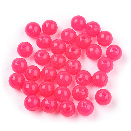 Opaque Plastic Beads X-KY-T005-6mm-625-1