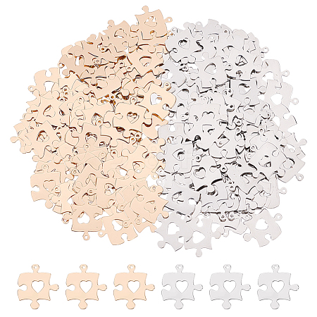 200Pcs 2 Colors Brass Pendants KK-DC0002-36-1