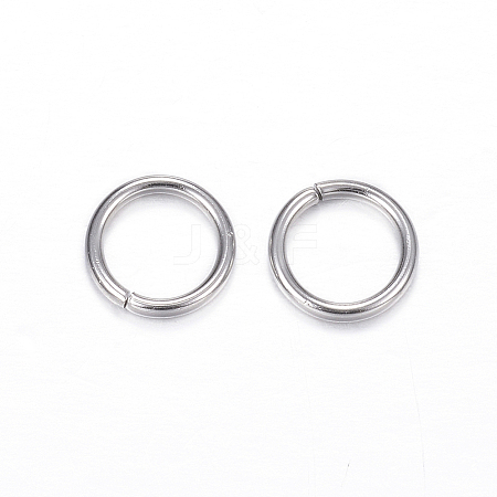 Tarnish Resistant 304 Stainless Steel Open Jump Rings X-STAS-D447-09-1