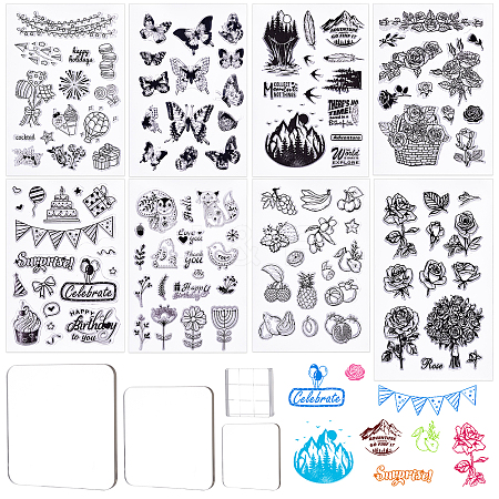 Globleland PVC Plastic Stamps DIY-GL0001-36B-1