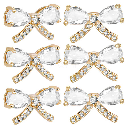 10Pcs Brass Micro Pave Cubic Zirconia Pendants KK-BBC0020-50-1