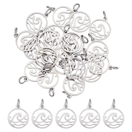 20Pcs 304 Stainless Steel Charms STAS-UN0060-57-1