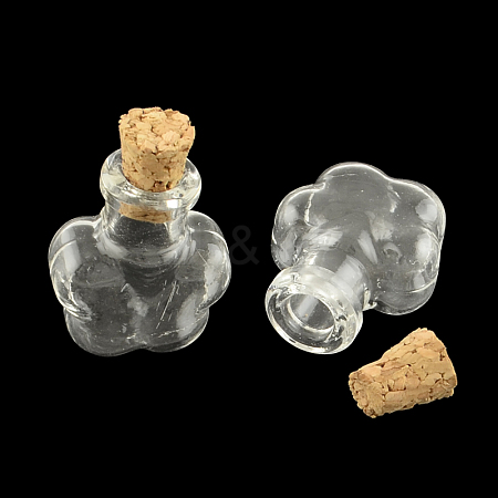 Flower Glass Bottle for Bead Containers X1-AJEW-R045-04-1