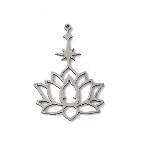 201 Stainless Steel Filigree Pendants STAS-K298-04P-1