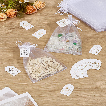30Pcs Rectangle Organza Drawstring Bags ABAG-LP0001-59-1