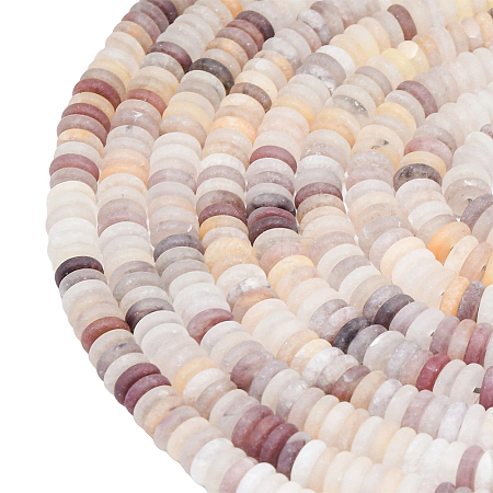 1 Strand Frosted Natural Quartz Beads Strands G-PA0001-61-1
