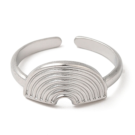 Non-Tarnish 304 Stainless Steel Open Cuff Rings RJEW-K245-81P-1