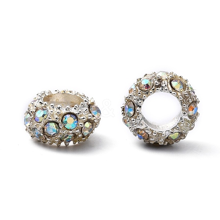 Alloy Rhinestone European Beads CPDL-H999-18-1