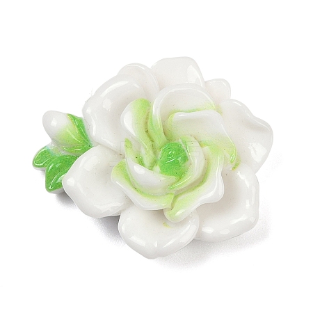 Opaque Resin Flowers Cabochons LS-RESI-R463-02F-1