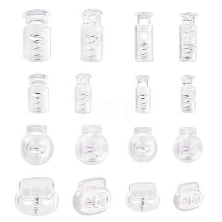 Transparent Plastic Spring Cord Locks KY-PH0007-21-1