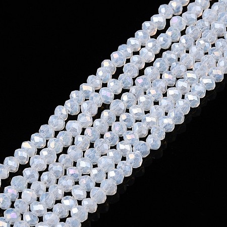 Electroplate Glass Beads Strands EGLA-A044-J1mm-B06-1