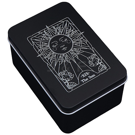 Iron Tarot Card Collection Boxes CON-WH20021-002A-1