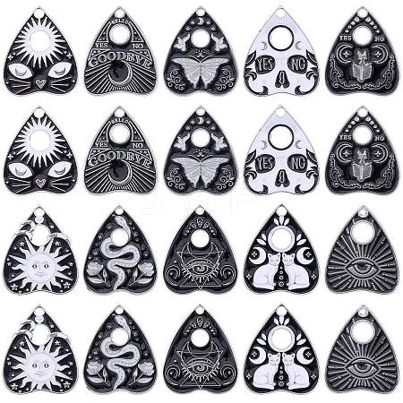 20Pcs 10 Styles Alloy Enamel Pendants ENAM-SC0005-12-1