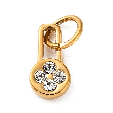 304 Stainless Steel Rhinestone Pendants RB-CBA324D-01G-08-1