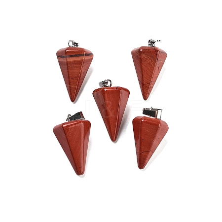 Cone/Spike/Pendulum Synthetic Red Jasper Pendants G-R278-72-1