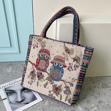 Nylon Canvas Embroidery Shoulder Bags PW-WGE0F3A-05-1