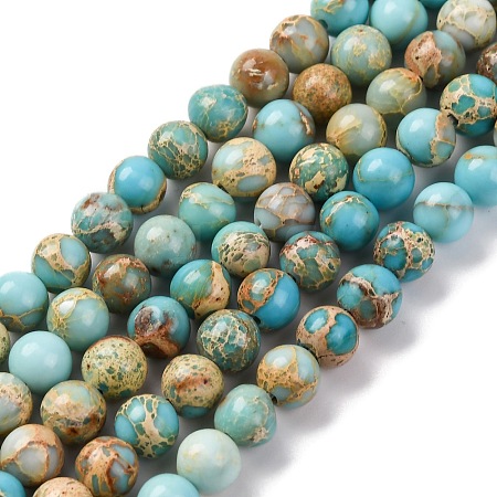 Dyed Natural Regalite/Imperial Jasper/Sea Sediment Jasper Beads Strands G-B124-C02-03-1