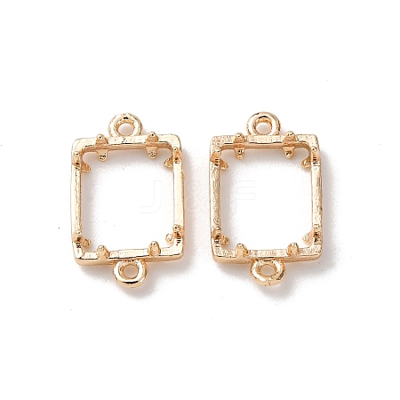 Rectangle Brass Connector Cabochon Settings KK-NH0007-04KCG-1