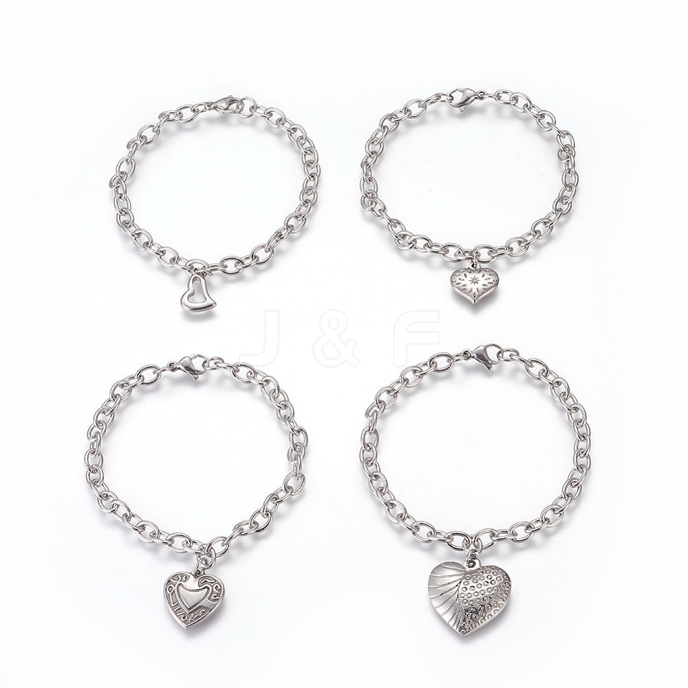 Wholesale 304 Stainless Steel Charm Bracelets - Jewelryandfindings.com