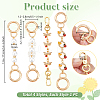 4Pcs 4 Styles Bowknot Ladybug Dragonfly Zinc Alloy Bag Extension Chains Sets AJEW-PHE00002-3