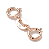 S925 Sterling Silver Double Spring Ring Clasps STER-R003-08RG-2