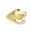 Brass Micro Pave Cubic Zirconia Pendants KK-A252-36G-2