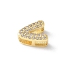 Brass Micro Pave Clear Cubic Zirconia Initial Multi-strand Links KK-S520-01G-21-2