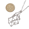 304 Stainless Steel Wavy Bar Link Chain Macrame Pouch Necklace Making NJEW-JN05065-03-2