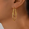 Stainless Steel Irregular Geometric Fashion Hoop Earrings for Women WL3823-6-1