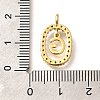 Brass Micro Pave Cubic Zirconia Pendants ZIRC-P123-01G-G02-3