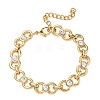 9.5MM 304 Stainless Steel Crystal Rhinestone Bowknot Link Chain Bracelets SA-CBA2696-22G-4