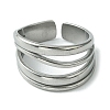 304 Stainless Steel Open Cuff Ring RJEW-L110-032P-2