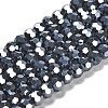 Electroplate Opaque Glass Beads Strands LS-EGLA-A035-P6mm-A18-1