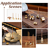 7Pcs 6 Style Brass Incense Burner Holder AJEW-CA0002-55-5