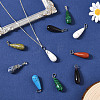 16Pcs 8 Styles Natural & Synthetic Mixed Gemstone Pendants G-YW0002-35-4
