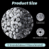 5 Strands Spray Painted Crackle Glass Beads Strands CCG-PA0001-08A-2