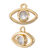 20Pcs Brass Micro Pave Cubic Zirconia Charms KK-BBC0019-07-6
