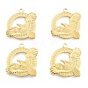 Ion Plating(IP) 201 Stainless Steel Pendants STAS-N098-268LG-2
