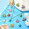 50Pcs 10 Styles Alloy Enamel Pendants ENAM-CJ0003-94-6