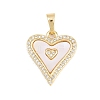 Valentine's Day Brass Micro Pave Clear Cubic Zirconia Pendants KK-H273-39G-01-1