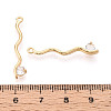 Brass Micro Pave Clear Cubic Zirconia Pendants KK-T078-01G-05-3